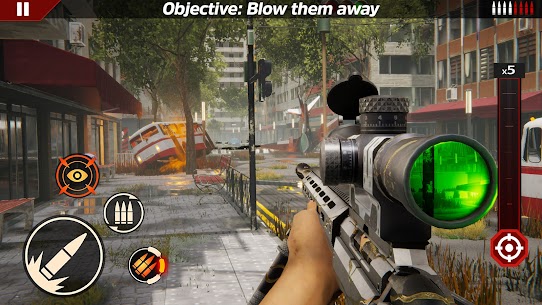 Sniper Zombie 3D Game MOD APK (onbeperkt geld) 4