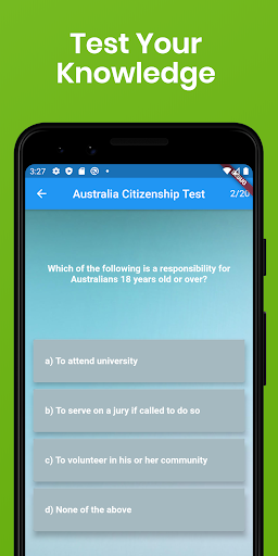 Australian Citizenship Test Screen 3