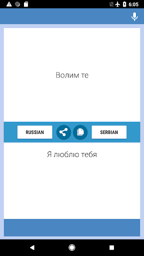 Russian-Serbian Translator Screen 2