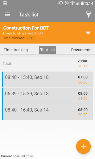 Mobile Worker - Time tracker