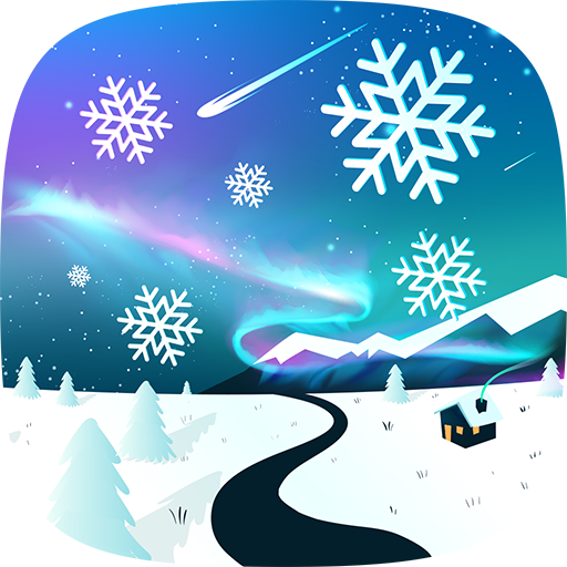 ❄️ Winter Night Snowflakes Liv  Icon