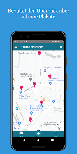 Android application Wo ist mein Plakat? screenshort
