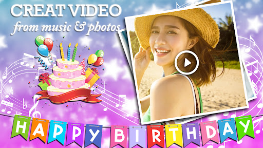 Android application Birthday Photo Video Maker screenshort