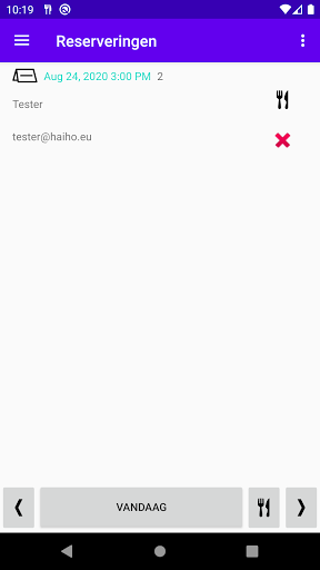 Android application Reserve A Table Restaurant screenshort