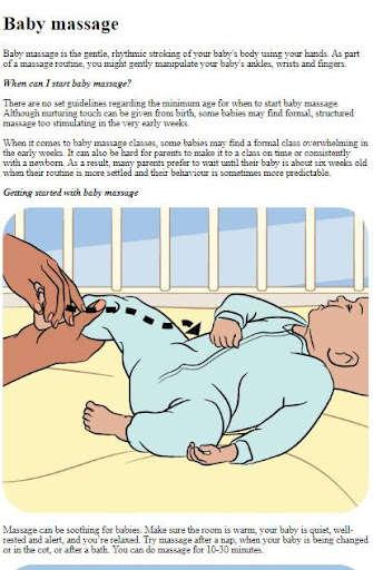 Android application Baby Massage Tips screenshort