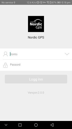 Android application Nordic GPS screenshort