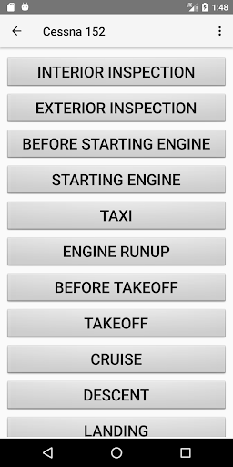 Aviation Checklists Screen 3