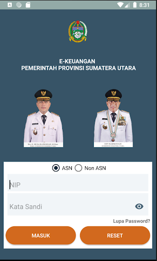 Android application ekeuangan screenshort