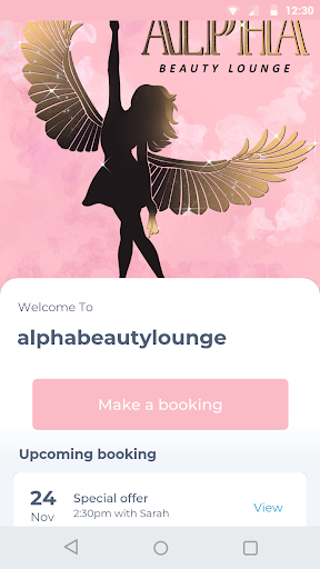 Android application alphabeautylounge screenshort