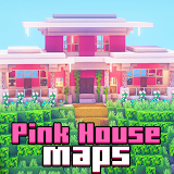 Pink house maps icon
