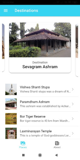Android application Wardha Tourism Mobile App screenshort