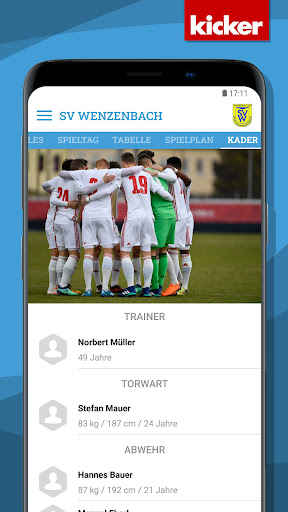 Android application SV Wenzenbach screenshort