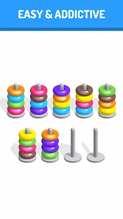 Game screenshot リングソート - カラーソート Color Sort apk download