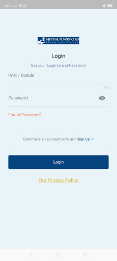 Android application Mutual Funds Karo screenshort