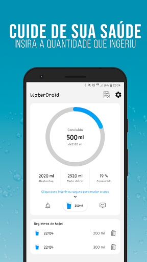 WaterDroid Pro Não esqueça de