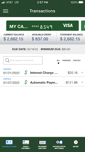NCUCreditApp Screen 3