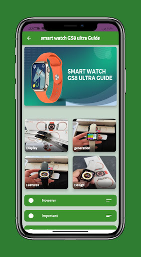 Android application smart watch GS8 ultra Guide screenshort