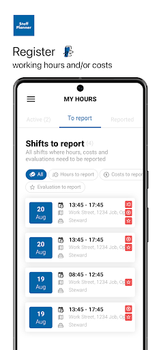 Intercruises Staff Planner Screen 3