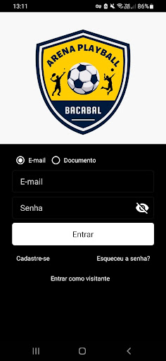 Android application Arena PlayBall screenshort