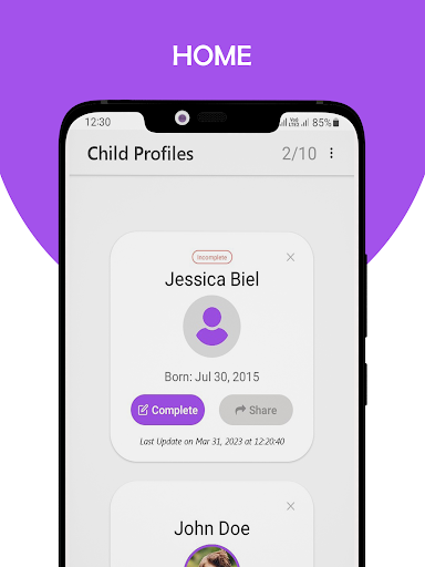 Child ID FIle Screen 2
