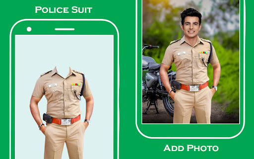 Android application Men police suit photo editor screenshort
