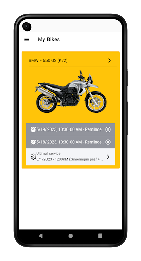 Android application MotoCare screenshort