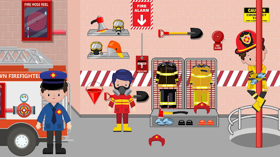 Pretend Play Fire Station MOD APK (Premium/Unlocked) screenshots 1
