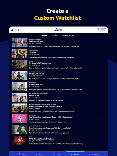 PBS: Watch Live TV Shows screenshot
