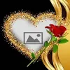 Love photo frame design icon
