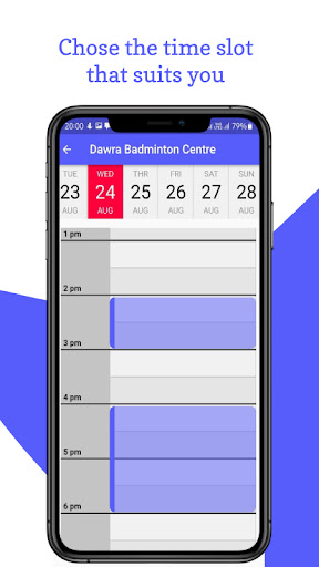Reeno: Badminton Court Booking Screen 3