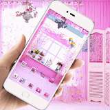 Pink cute girl wallpaper theme icon