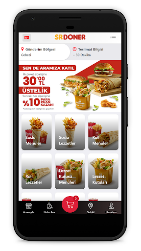 Android application SR Döner screenshort