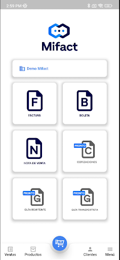 Facturación Electrónica Mifact Screen 2