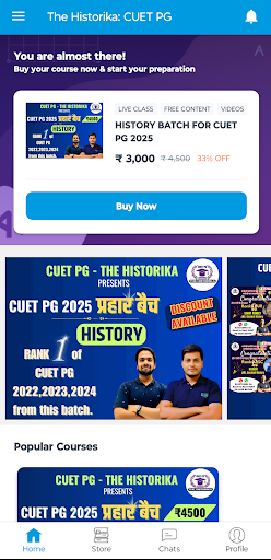 Android application The Historika: CUET PG screenshort
