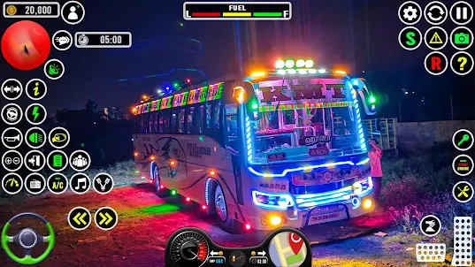 US smart coach bus games 3d