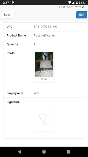InventoryDemo Screen 2