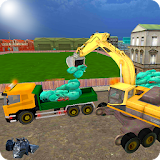 City Excavator Garbage Truck icon