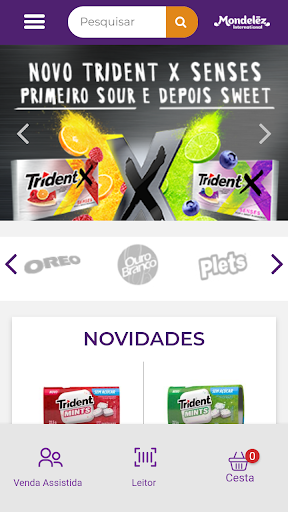 Android application Loja Mondelez screenshort