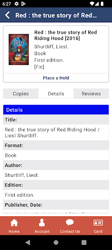 Android application Altoona Library Mobile screenshort