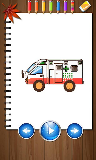 Android application Kids Paintings Coloring - Cars screenshort