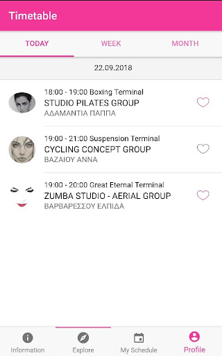 Android application OSS Open Fitness screenshort