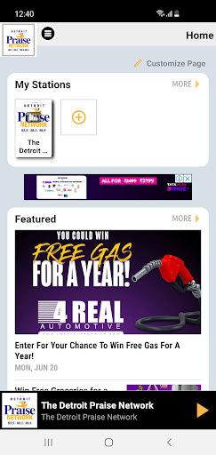 Android application Detroit Praise Network screenshort