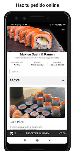 Android application Makisu Sushi & Ramen screenshort