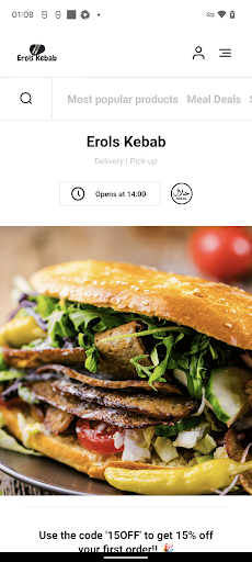 Android application Erols Kebab- Hastings screenshort