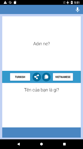 Android application Turkish-Vietnamese Translator screenshort
