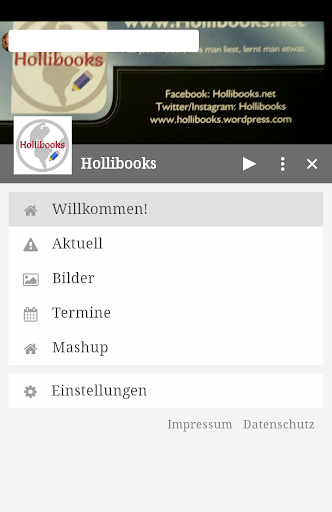 Hollibooks App Screen 2