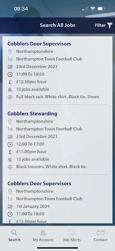 Safe and Secure Job Board Screen 2
