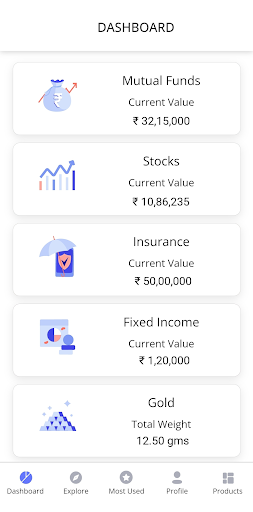 Wealthbook: Mutual Funds & SIP Screen 3