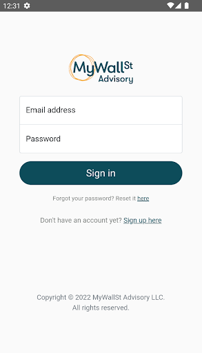 Android application MyWallSt Advisory screenshort