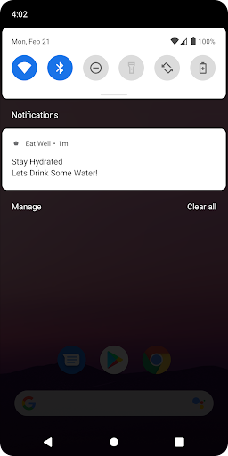 Android application Eat Well screenshort